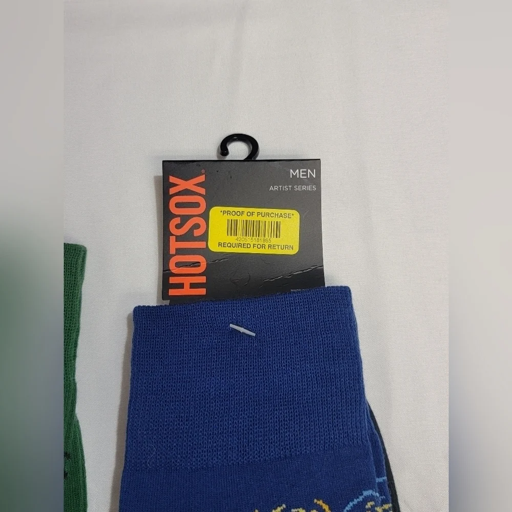 Hot Sox Artists Series 2 Pair Of  Men's Size 10-13‎ Socks